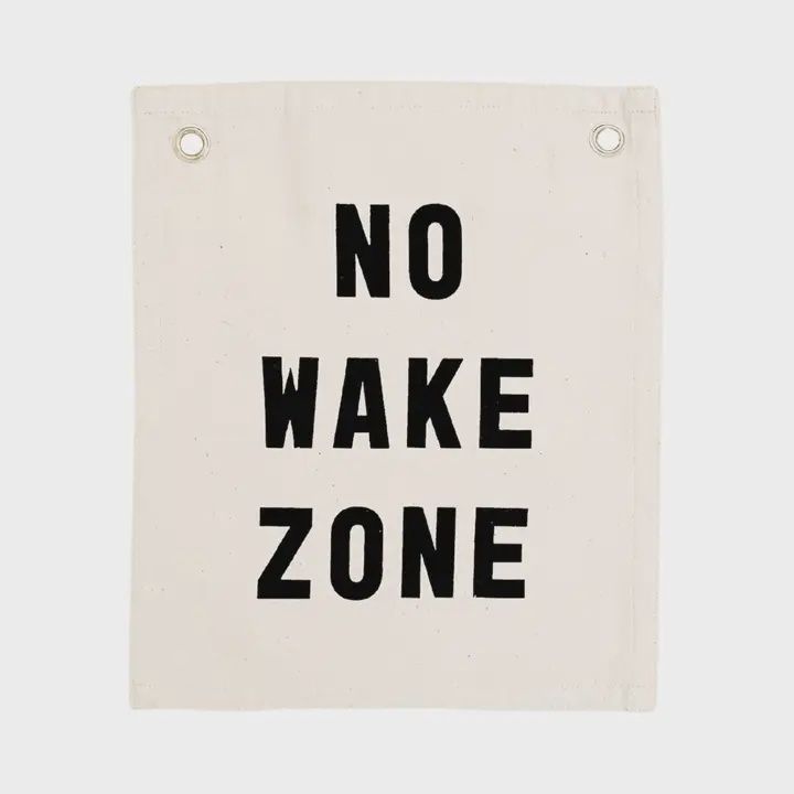 No Wake Zone Canvas Banner