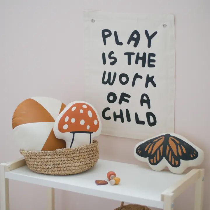 Play Is the Work of A Child Canvas Banner