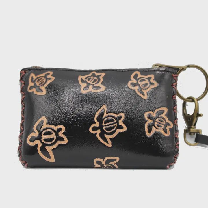 Leather Coin Purse Sea Turtle Wallet