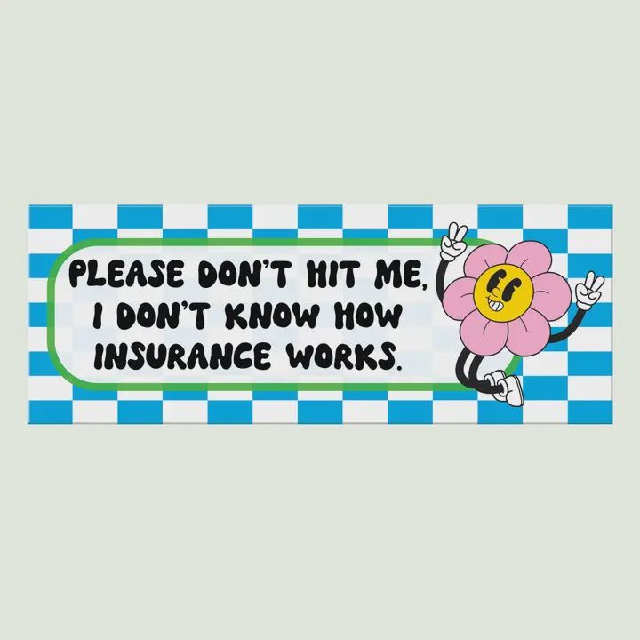 Please Don&#39;t Hit Me Bumper Sticker