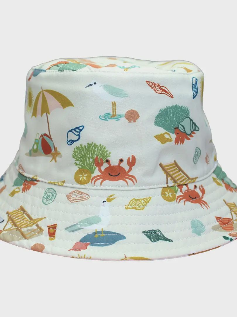 Beach Day Kids Bucket Hat Reversible Style