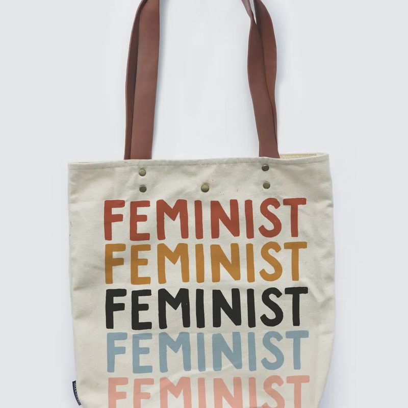 Feminist Canvas Tote Bag