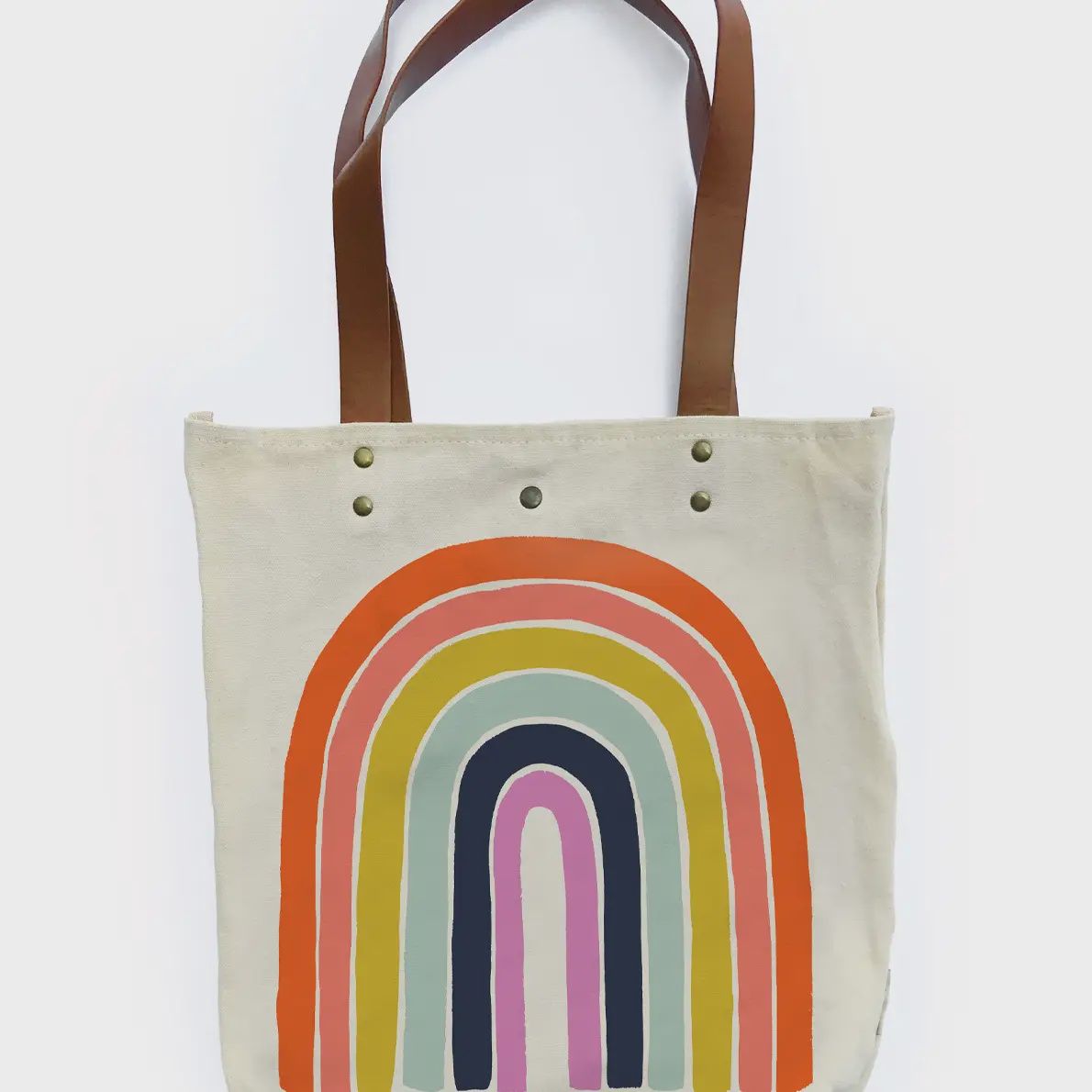 Rainbow Canvas Tote Bag