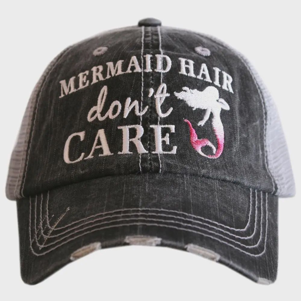 Mermaid Hair Don&#39;t Care Trucker Hats