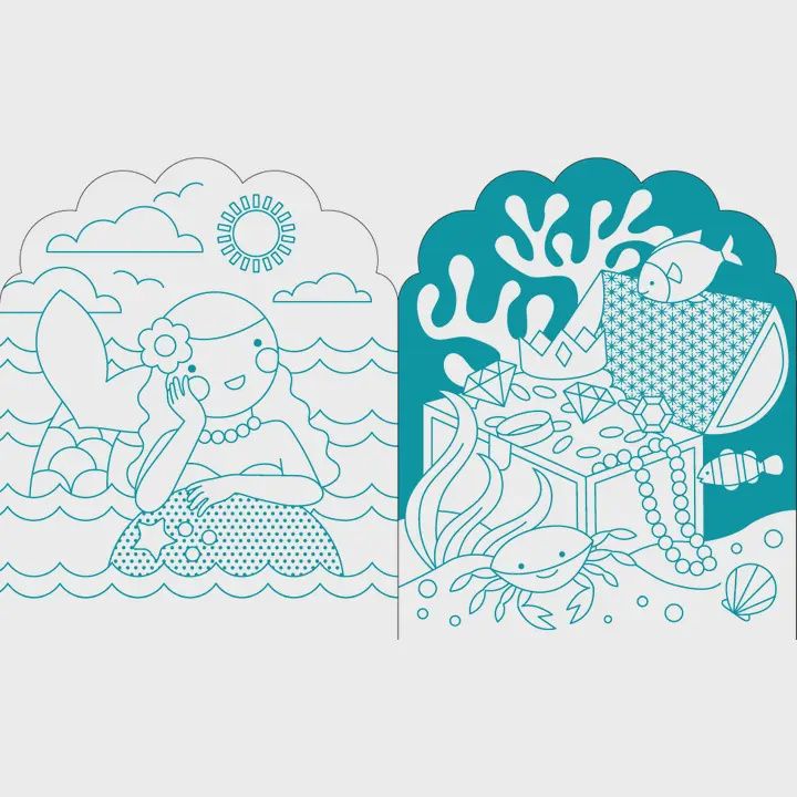 Coloring Book with Stickers: Mermaids