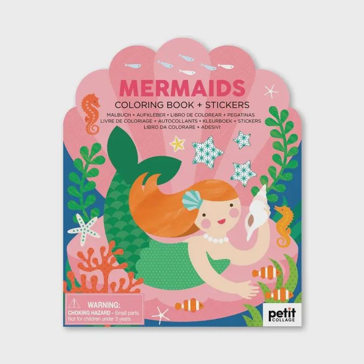 Coloring Book with Stickers: Mermaids