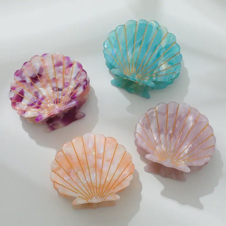 Oceane Medium | Multi Color Seashell Eco-Friendly Claw Clip
