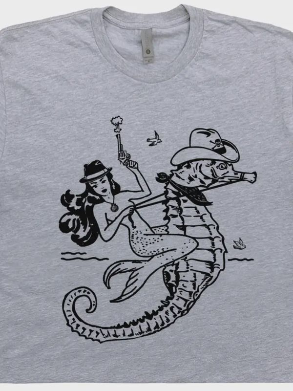 Mermaid Shirt Cool Seahorse T-Shirt