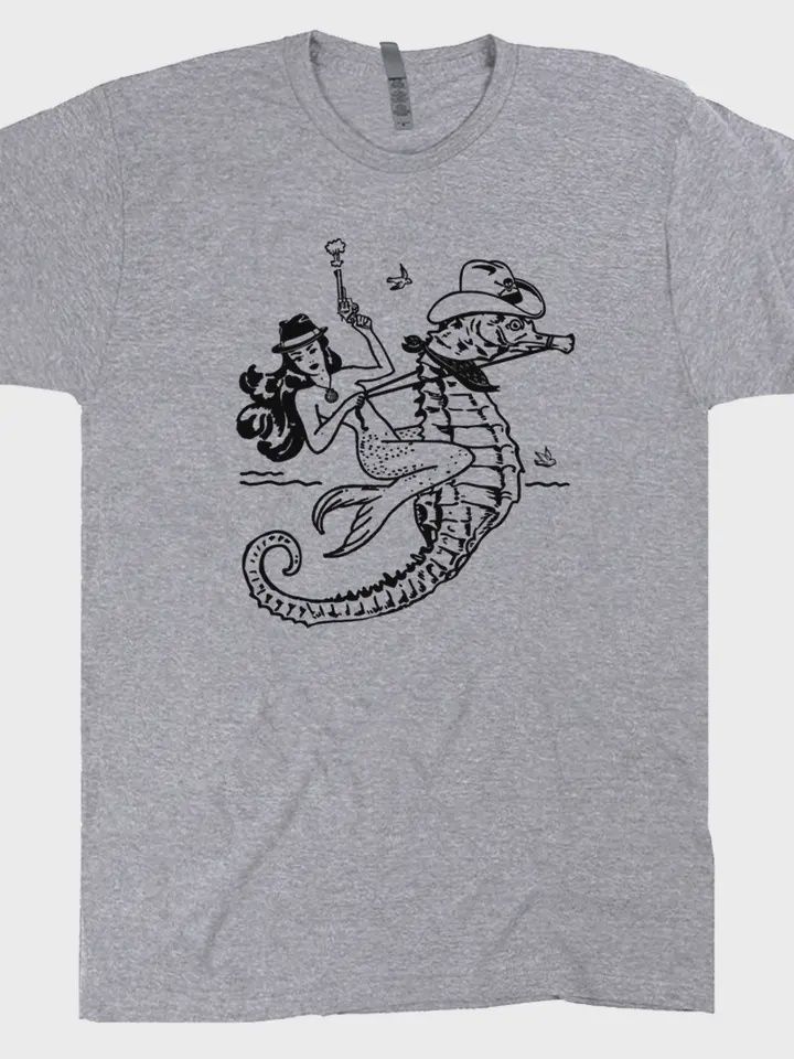 Mermaid Shirt Cool Seahorse T-Shirt