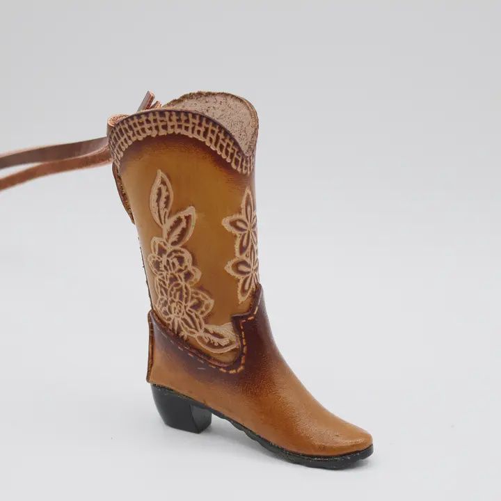 Leather Cowboy Boots Ornament