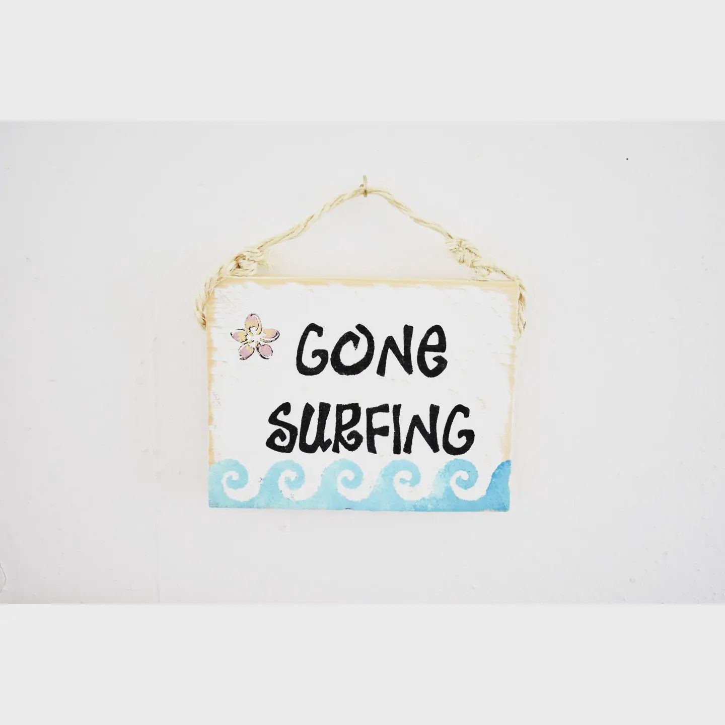 Gone Surfing Wood Sign