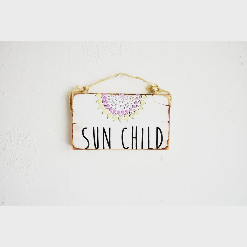 Sun Child Wood Sign