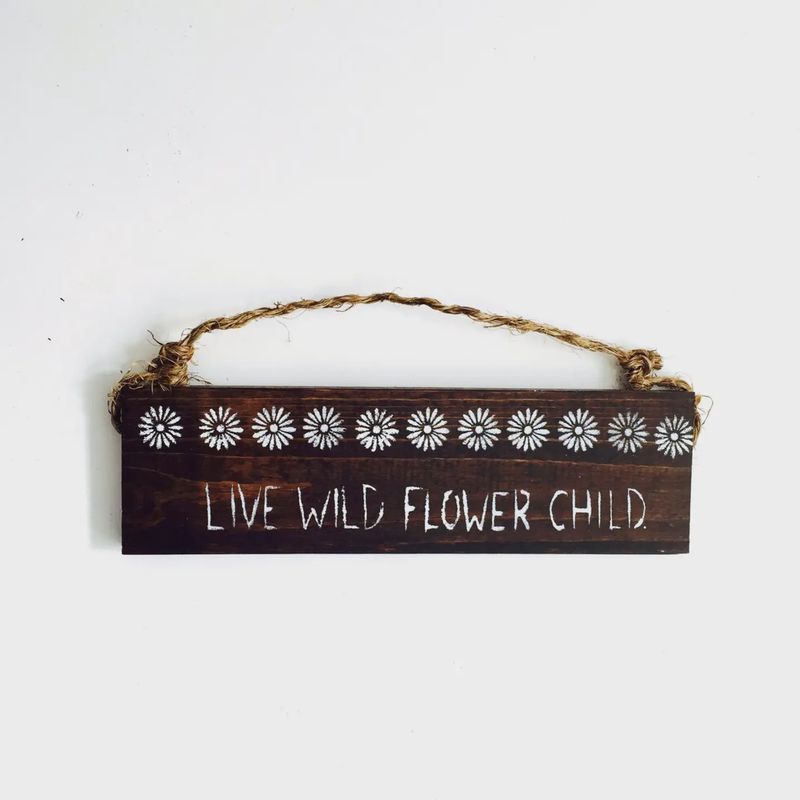 Flower Child Wood Sign