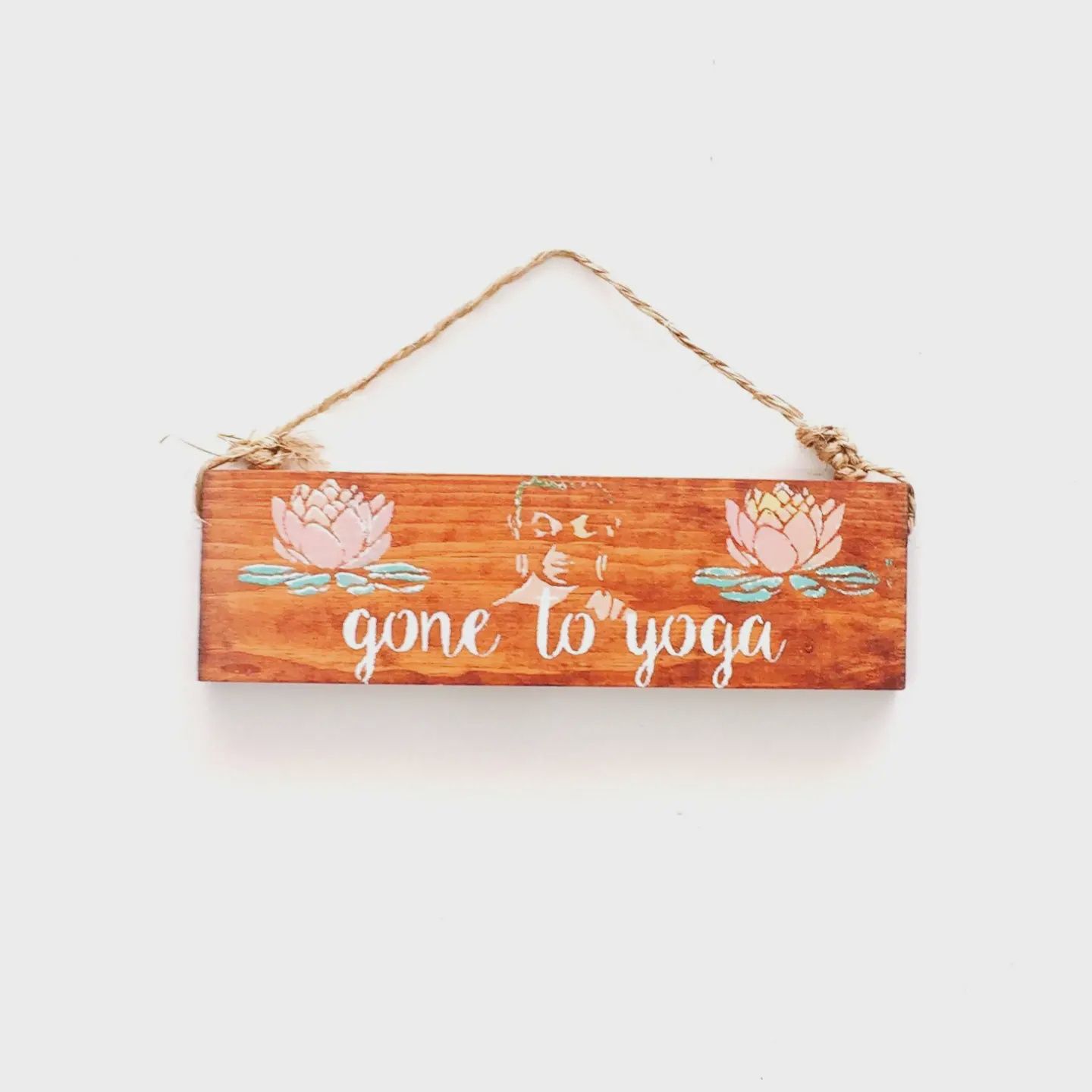 Gone To Yoga Wood Sign