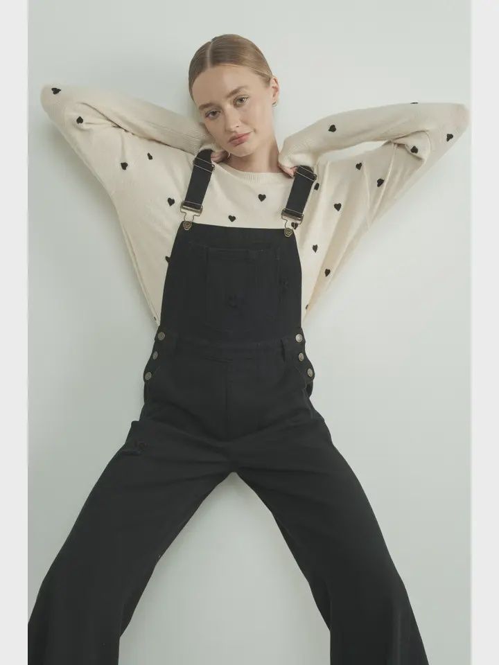 Milly Wide Leg Denim Overall