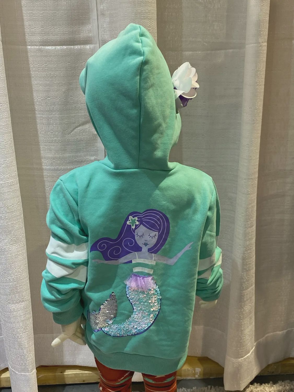 Mermaid Sequin Toddler and Kids 3D Hoodie
