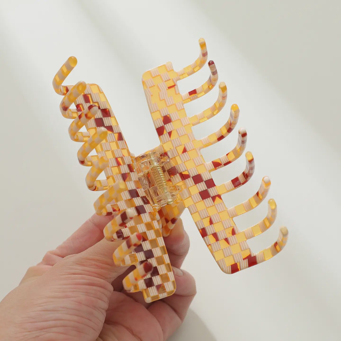 Golden Checkerboard | Assorted Eco-Friendly Claw Clips