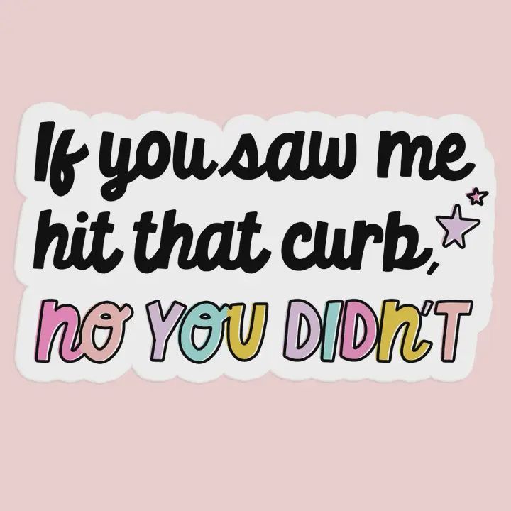 If You Saw Me Hit That Curb Sticker