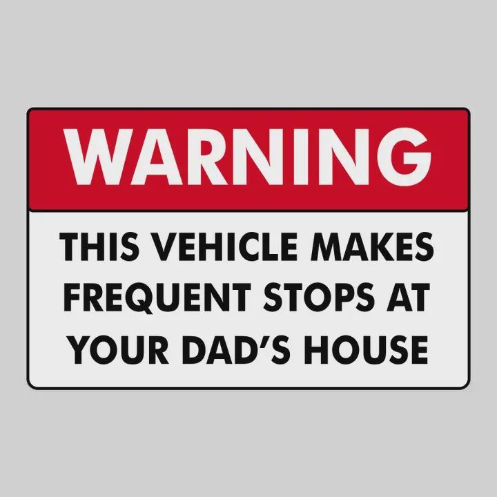 Warning This Vehicle Makes Frequent Stops Car Sticker