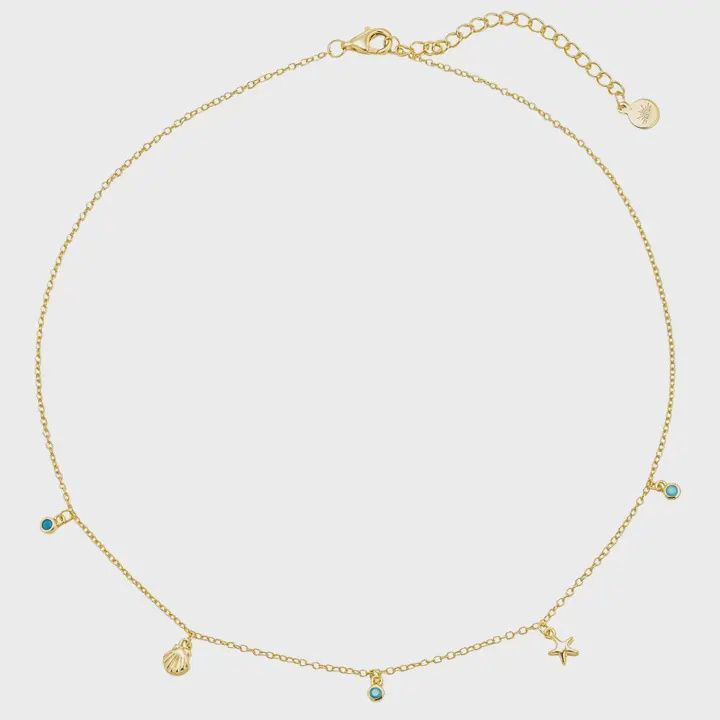 Shelling Charm Necklace Sterling Silver