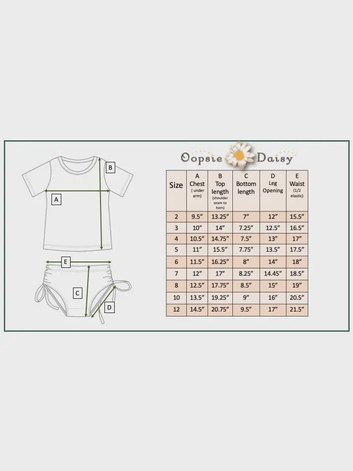 Kids Teal Peach Diamond Rash Guard Swimsuit