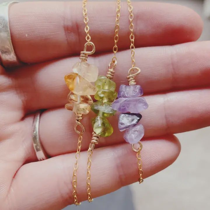 Amethyst Raw Multi Stone Necklace