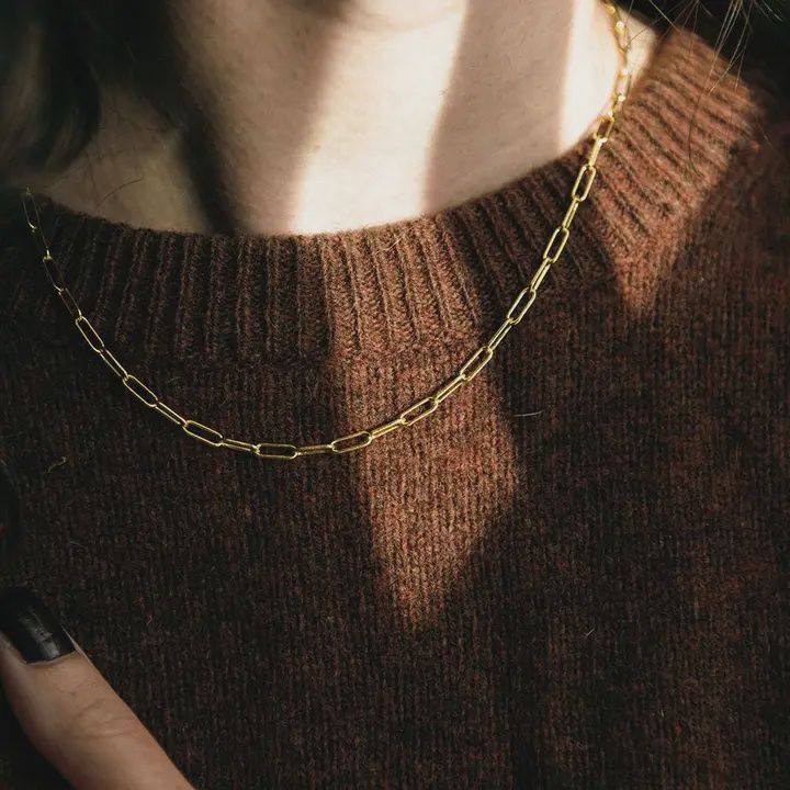 Thin Paperclip Chain 18&quot;