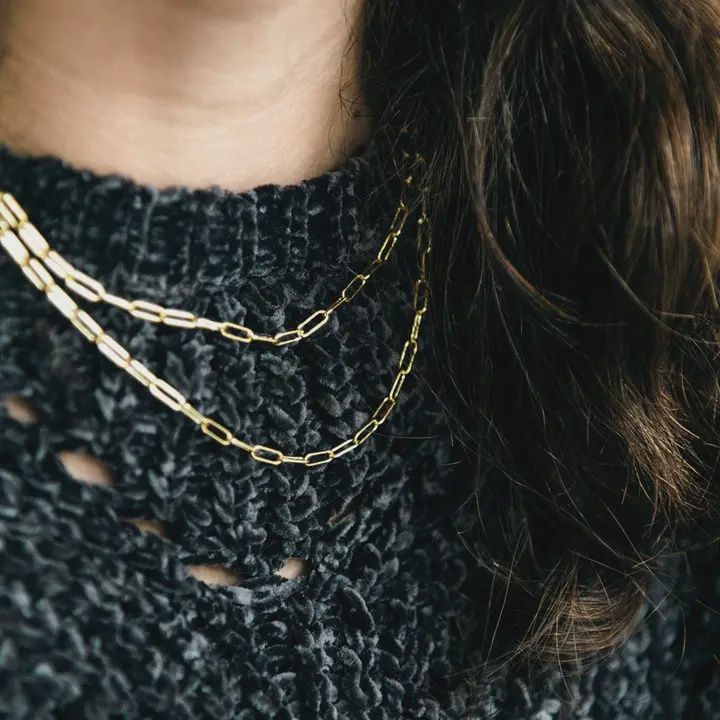 Thin Paperclip Chain 18&quot;