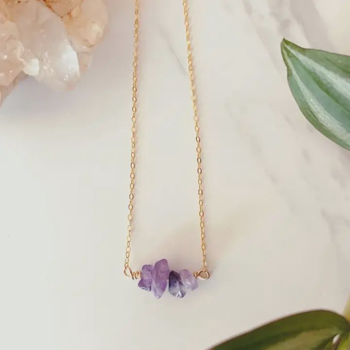 Amethyst Raw Multi Stone Necklace