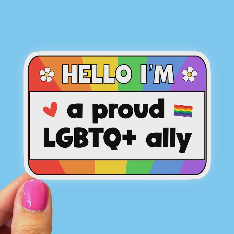 Pride Sticker Hello I’M A Proud Lgbtq+ Ally