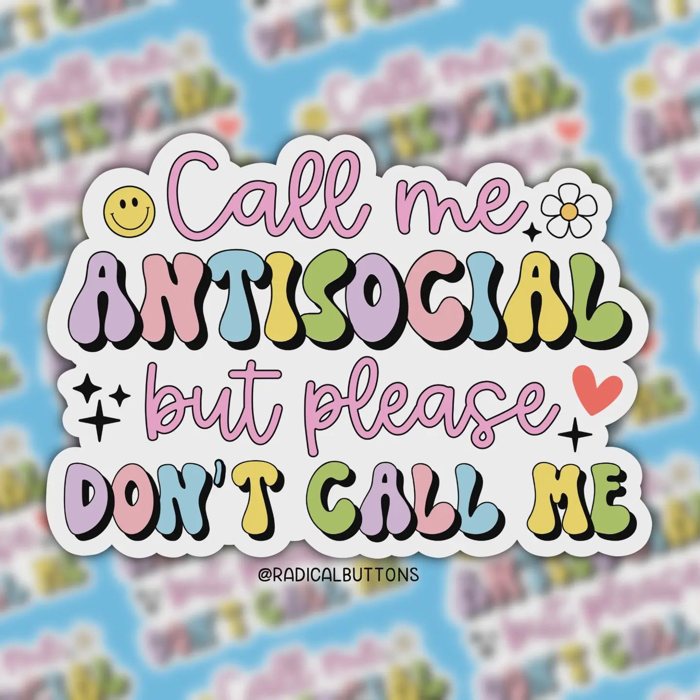 Call Me Antisocial Sticker