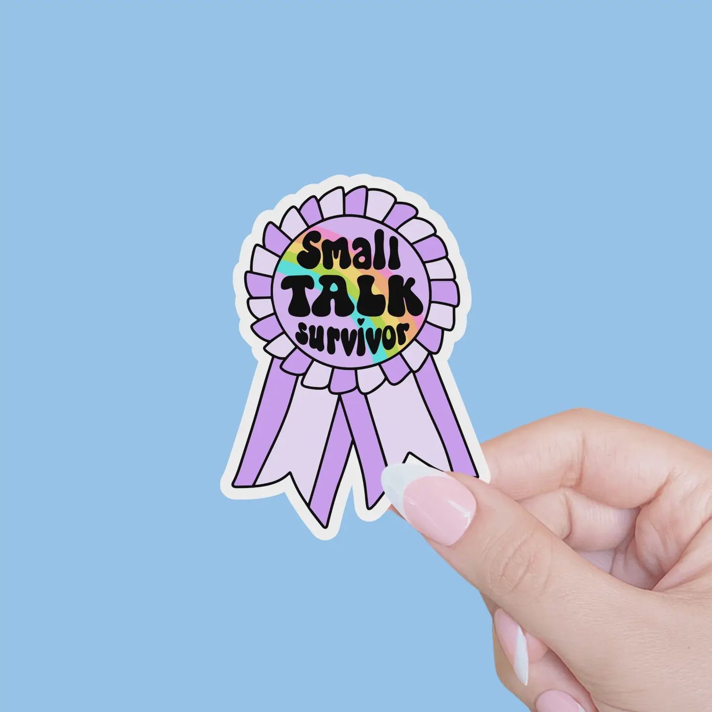 Small Talk Survivor Sticker