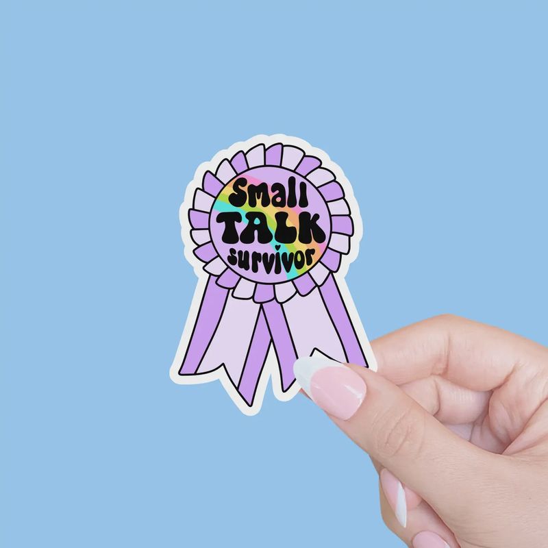 Small Talk Survivor Sticker
