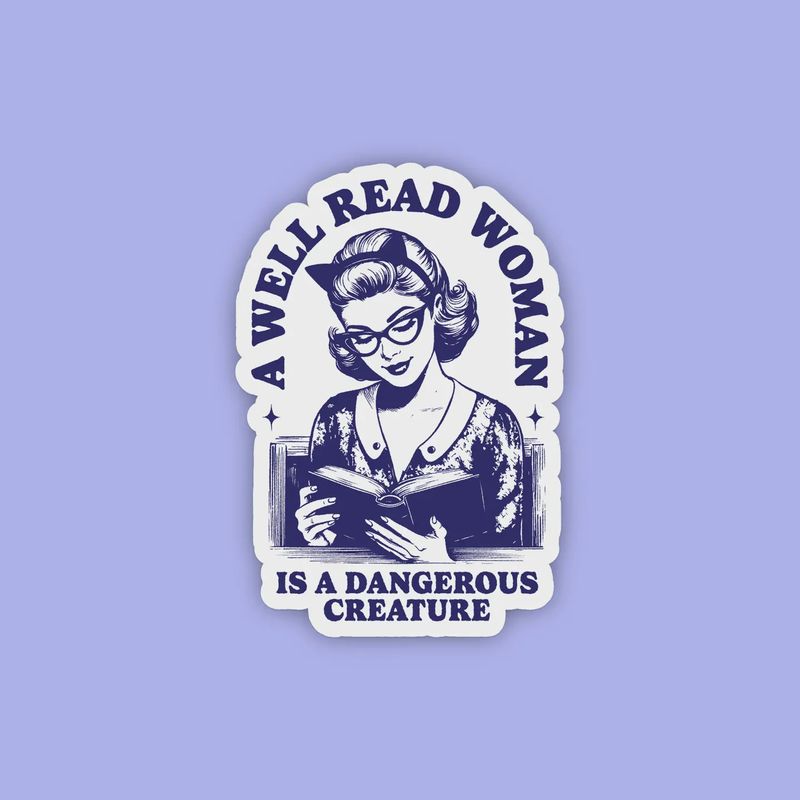 Well Read Woman Sticker