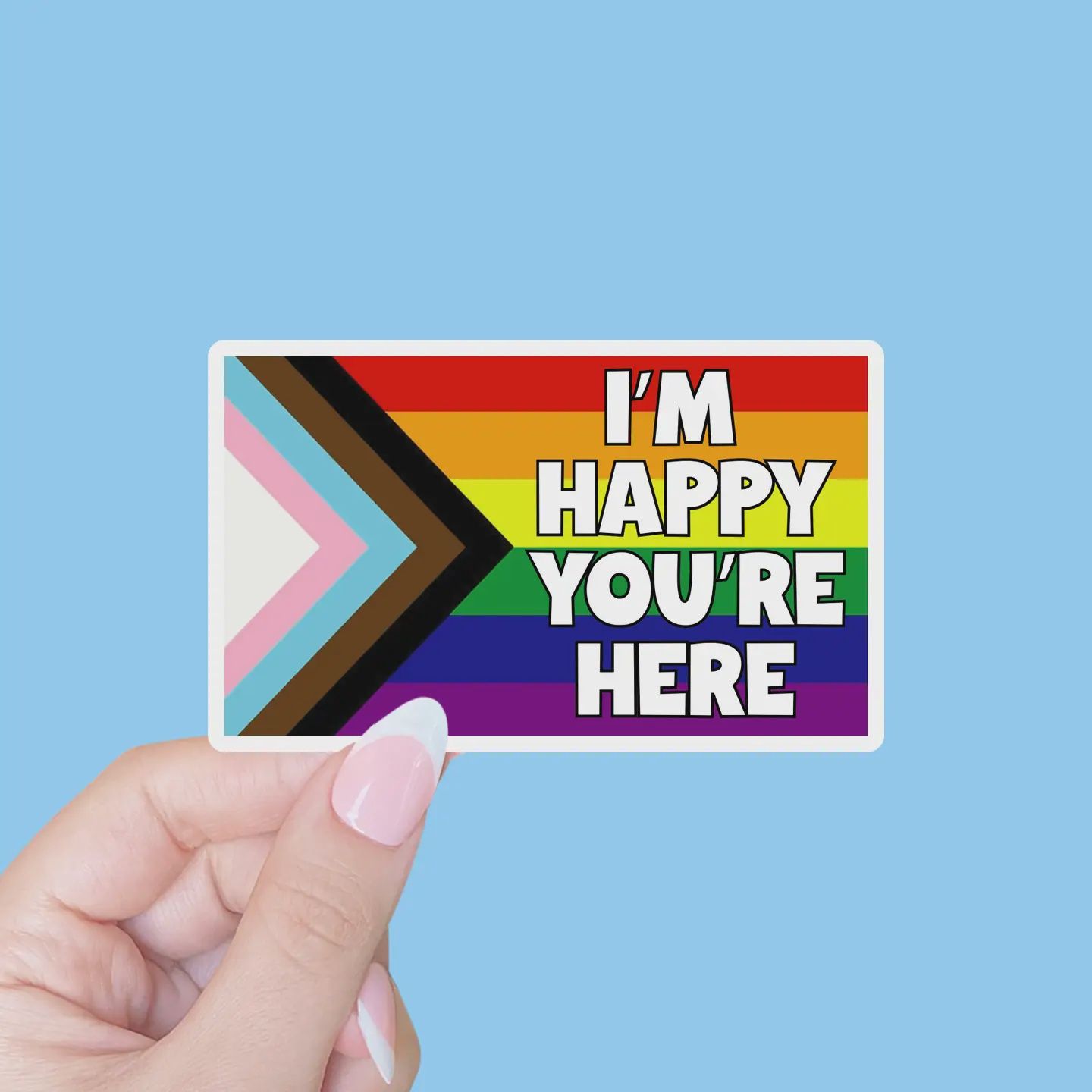 I&#39;m Happy You&#39;re Here Sticker
