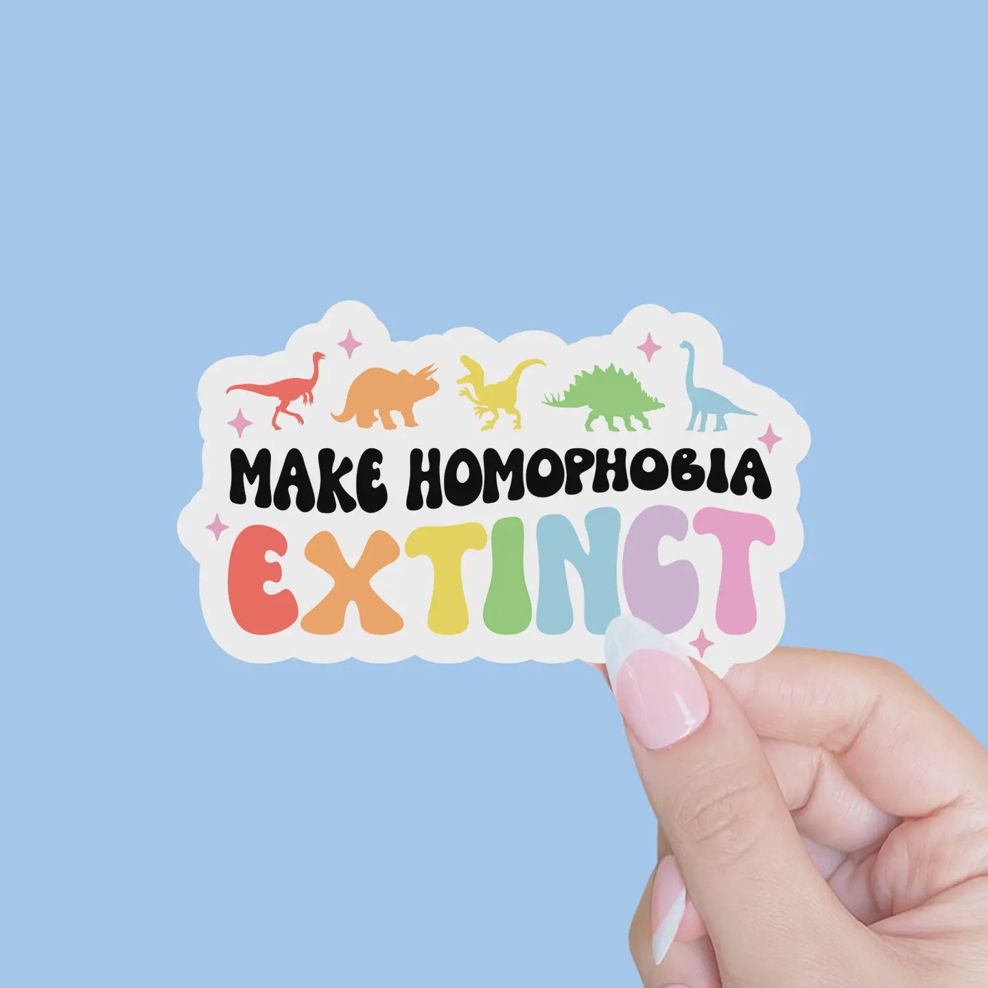 Make Homophobia Extinct Sticker