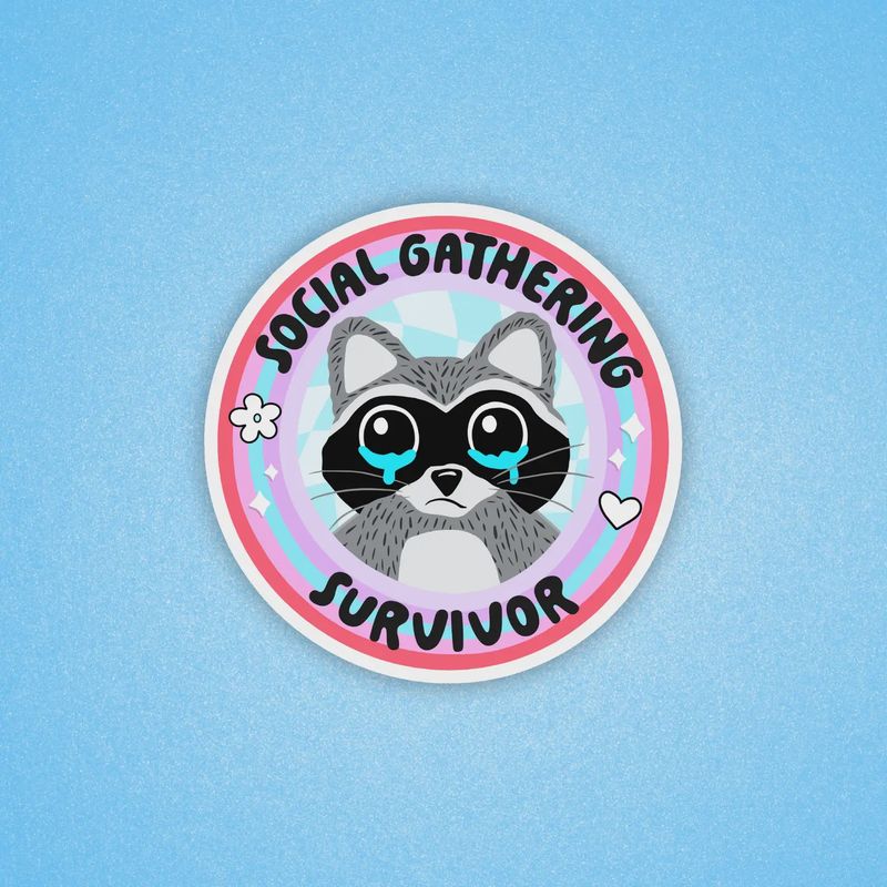 Social Gathering Survivor Sticker
