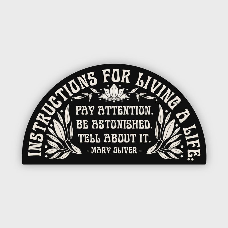 Instructions For Living A Life, Mary Oliver-Magnet