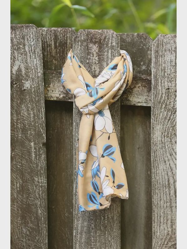 Floral Elegance Acrylic Scarf #224807