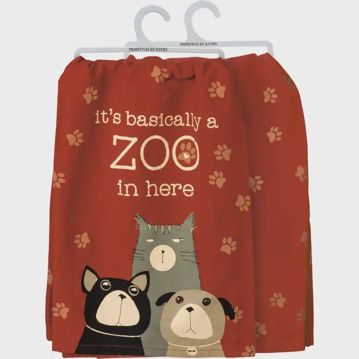 It&#39;s Basically A Zoo In Here Kitchen Towel