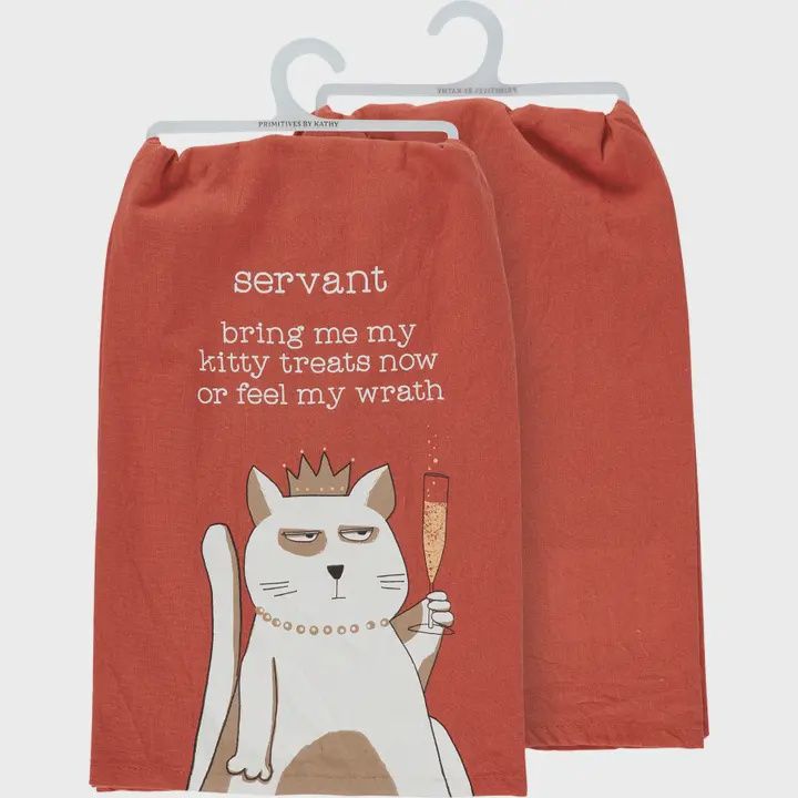 Treats Or Feel My Wrath Kitchen Towel