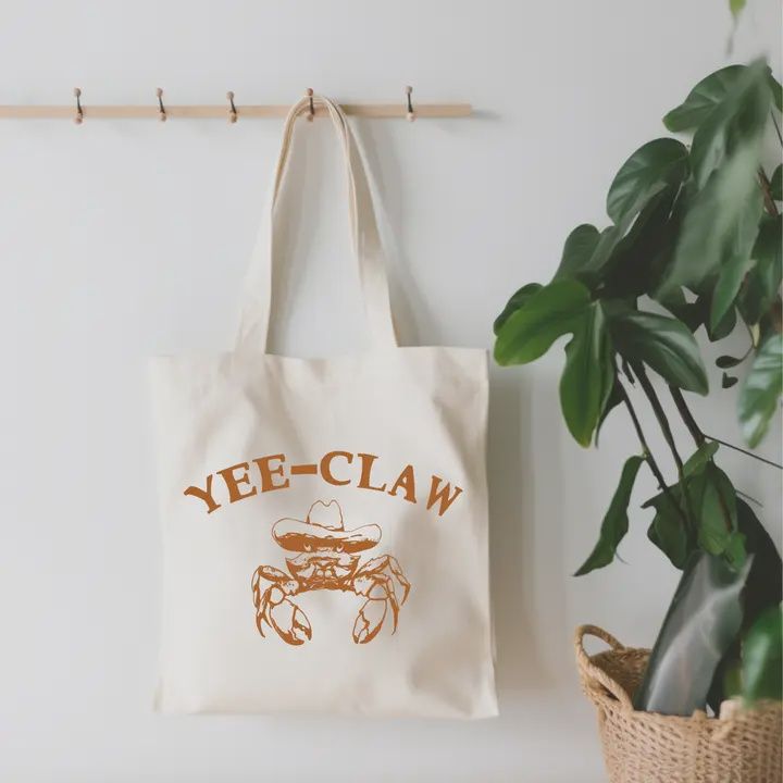 Yee-Claw Canvas Tote Bag
