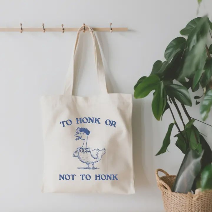 To Honk or Not To Honk Canvas Tote Bag