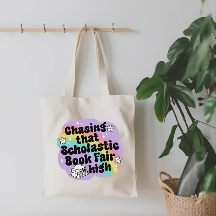 Chasing That Book Fair High Small Canvas Tote Bag