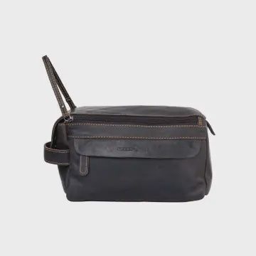 Leather Travel Wash Bag Darwin