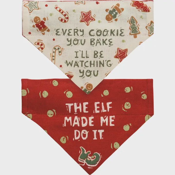 Elf Made Me/You Bake Small Collar Bandana