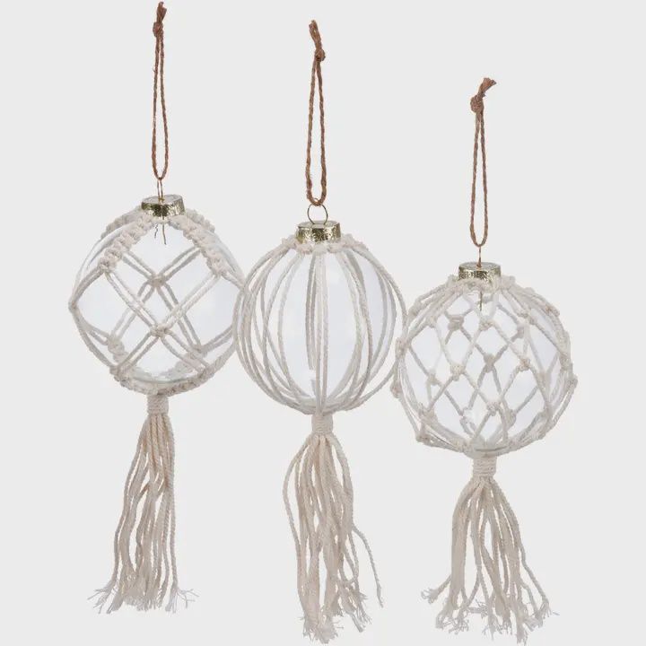 Macrame Balls Ornament Set