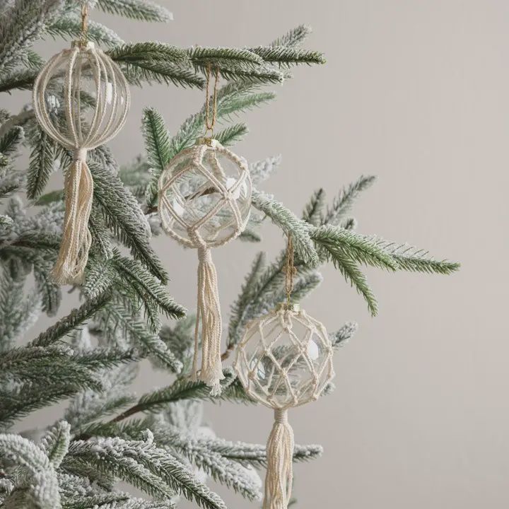 Macrame Balls Ornament Set