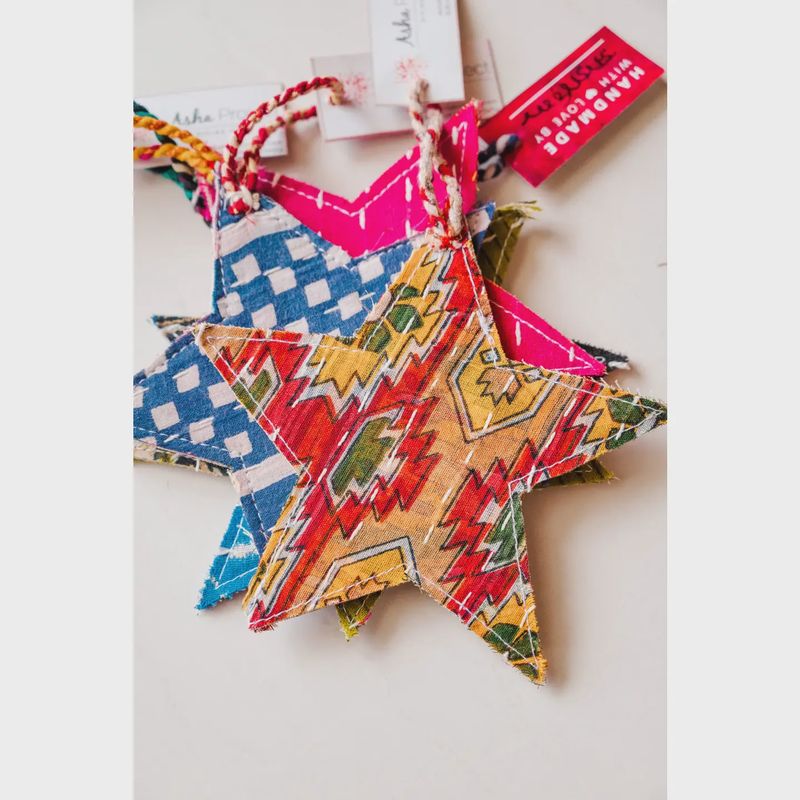 Kantha Star Ornaments