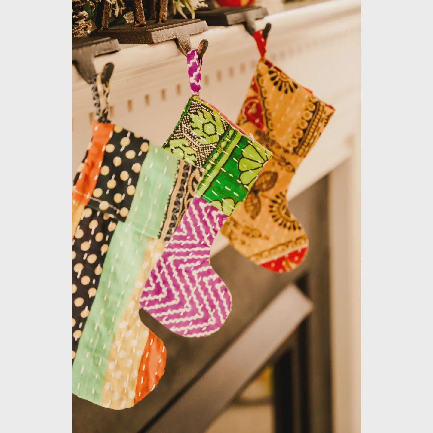 Mini Kantha Stocking